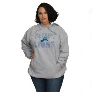 Detroit Lions NFL Women's Plus Size Screen Print Hoodie 3X